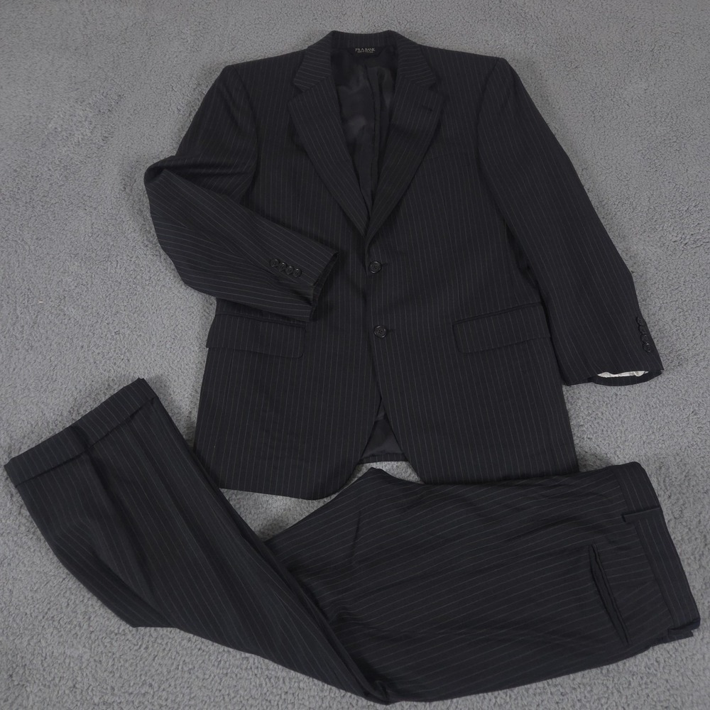 Jos A Bank 2-Piece Suit Mens 41R Pants 35x28 Slacks Blazer Suspender Buttons